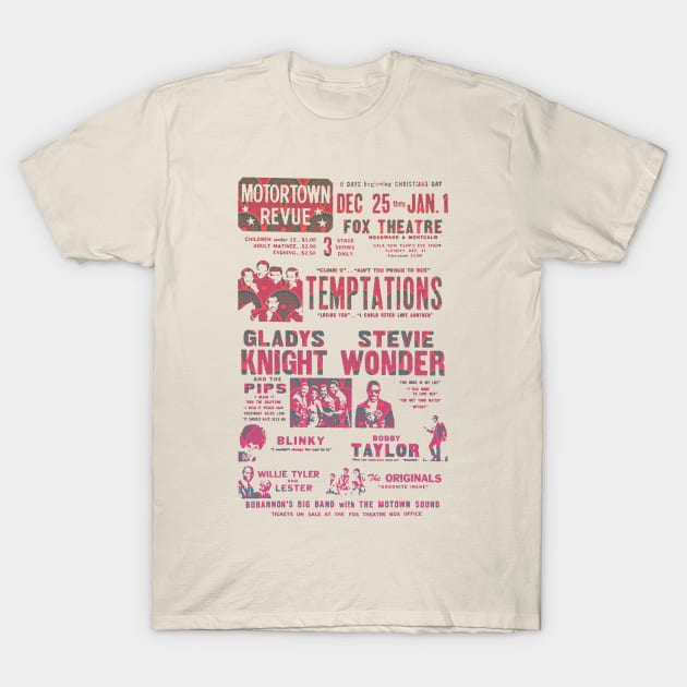 Motown Revue poster T-Shirt by HAPPY TRIP PRESS